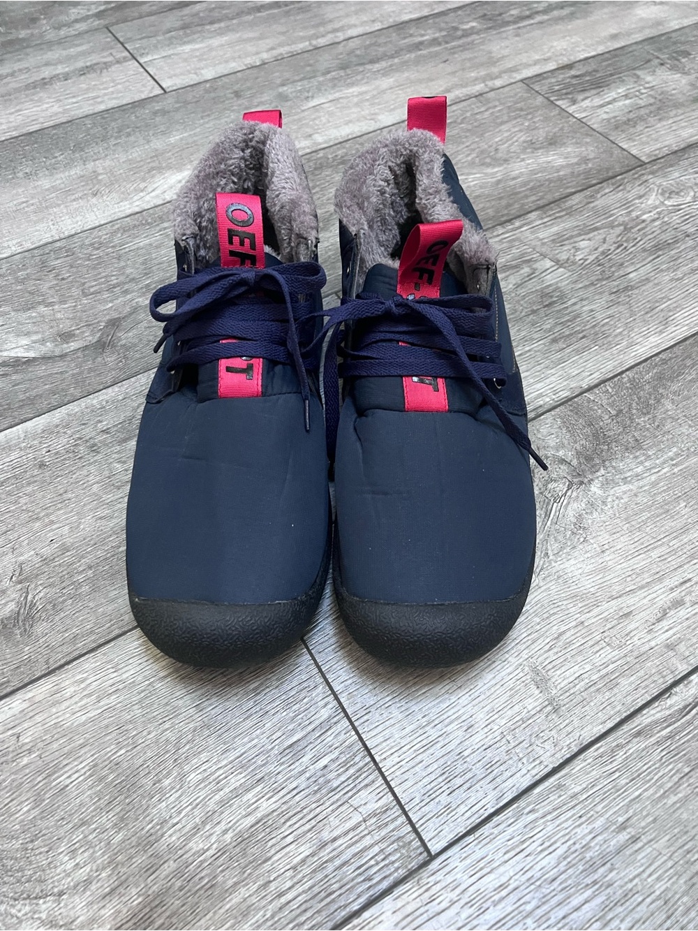 OEF SPORT Men's 13 Navy soft Snow Boots